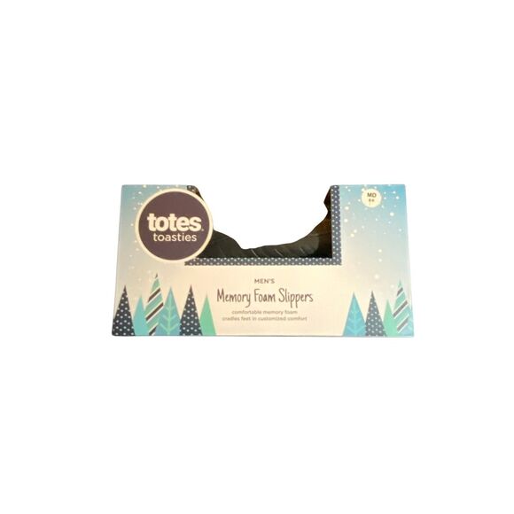 Totes Toasties, men’s memory foam slippers, size medium, 8/9 - Picture 2 of 4